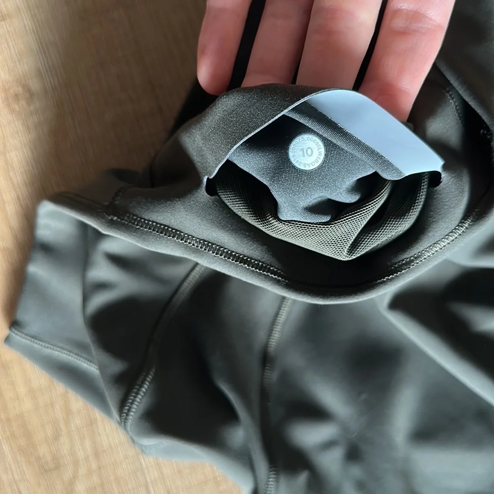 Olive Lululemon In Movement Leggings, Size 10. - Picture 3 of 3